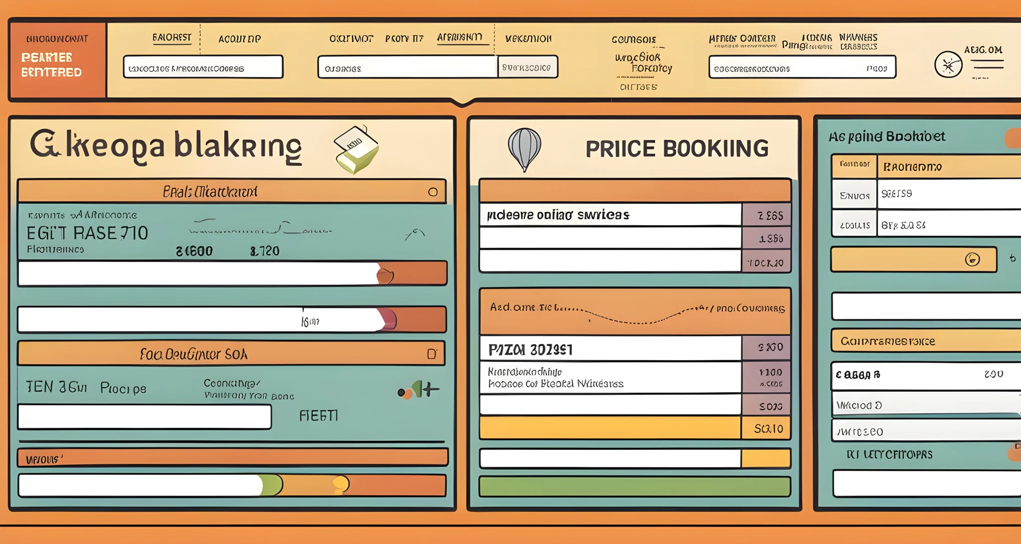 An image of a computer screen displaying various flight booking websites and price comparison tools.