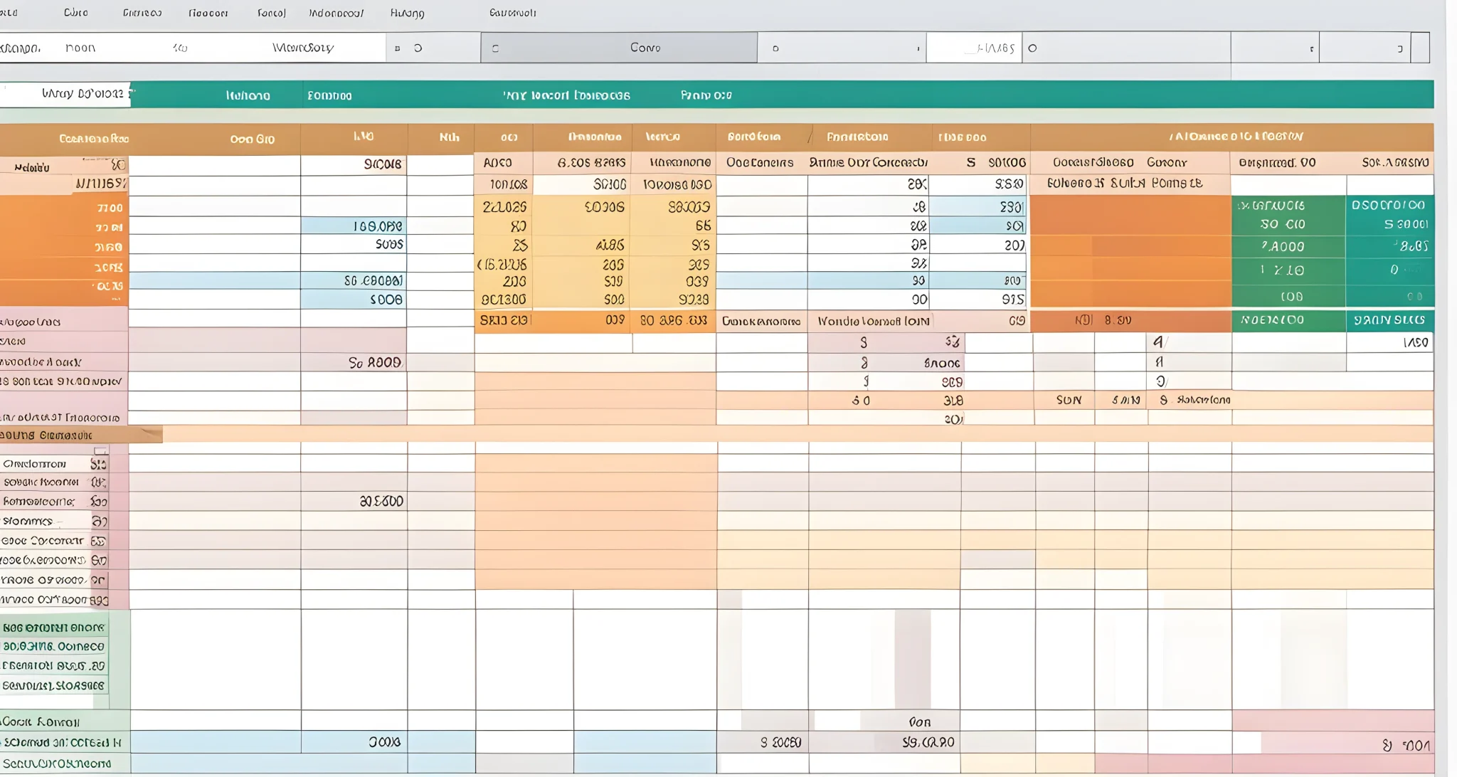 Image of a laptop with a detailed travel budget spreadsheet open on the screen, with columns for expenses, estimated costs, and actual costs.