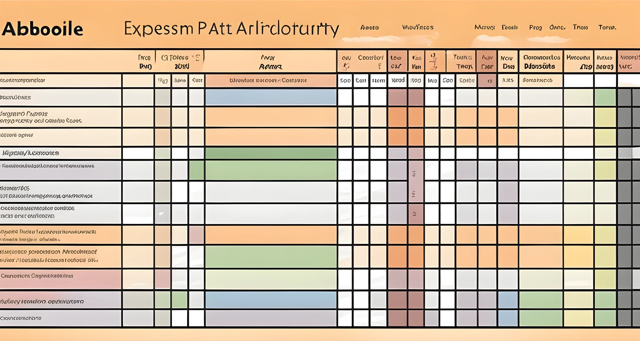 In the image, there are various expense categories such as accommodation, food, transportation, and activities listed on a budget planner spreadsheet.