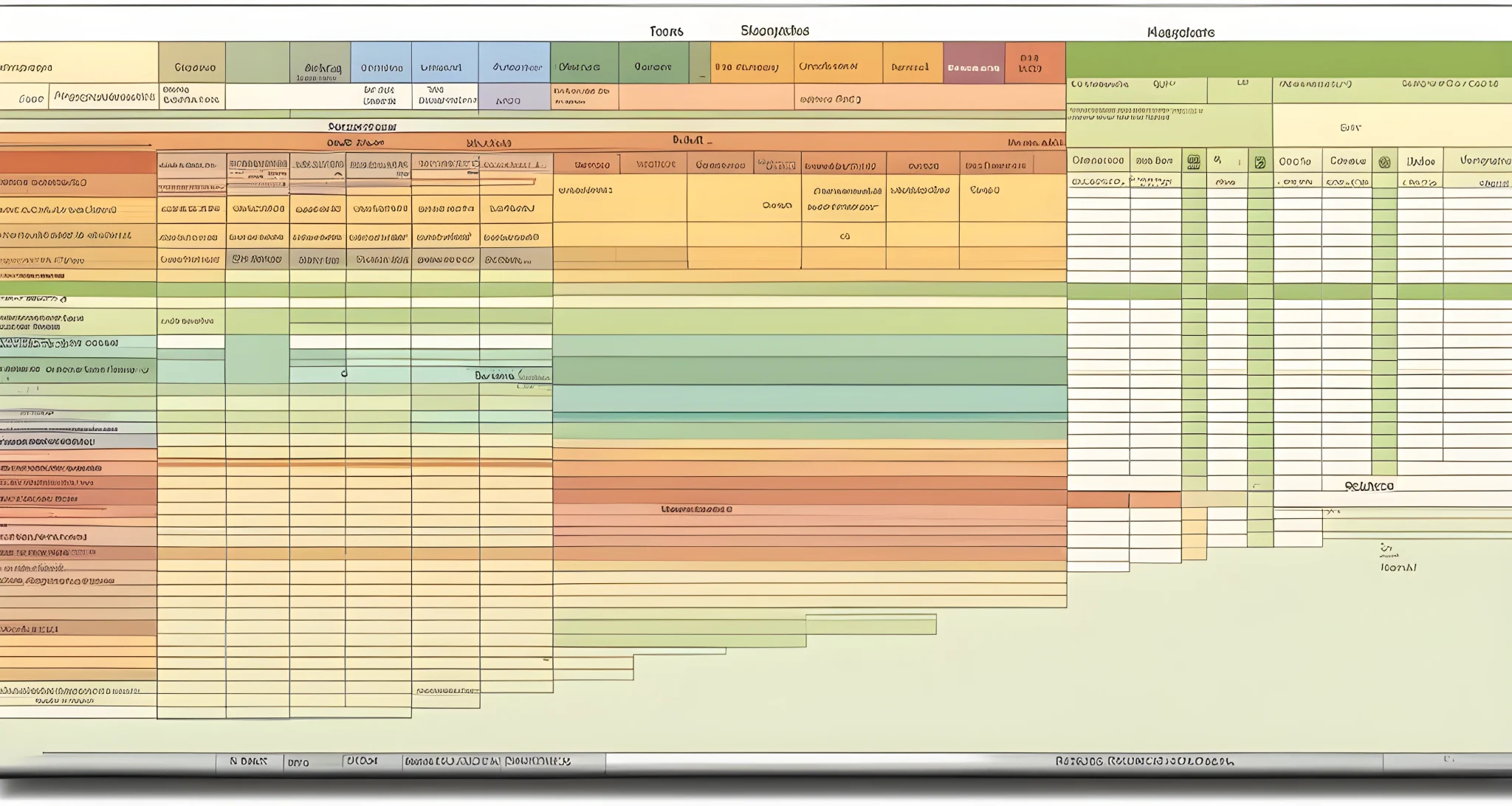 The image depicts a spreadsheet with categorized expenses including transportation, accommodation, food, and activities.