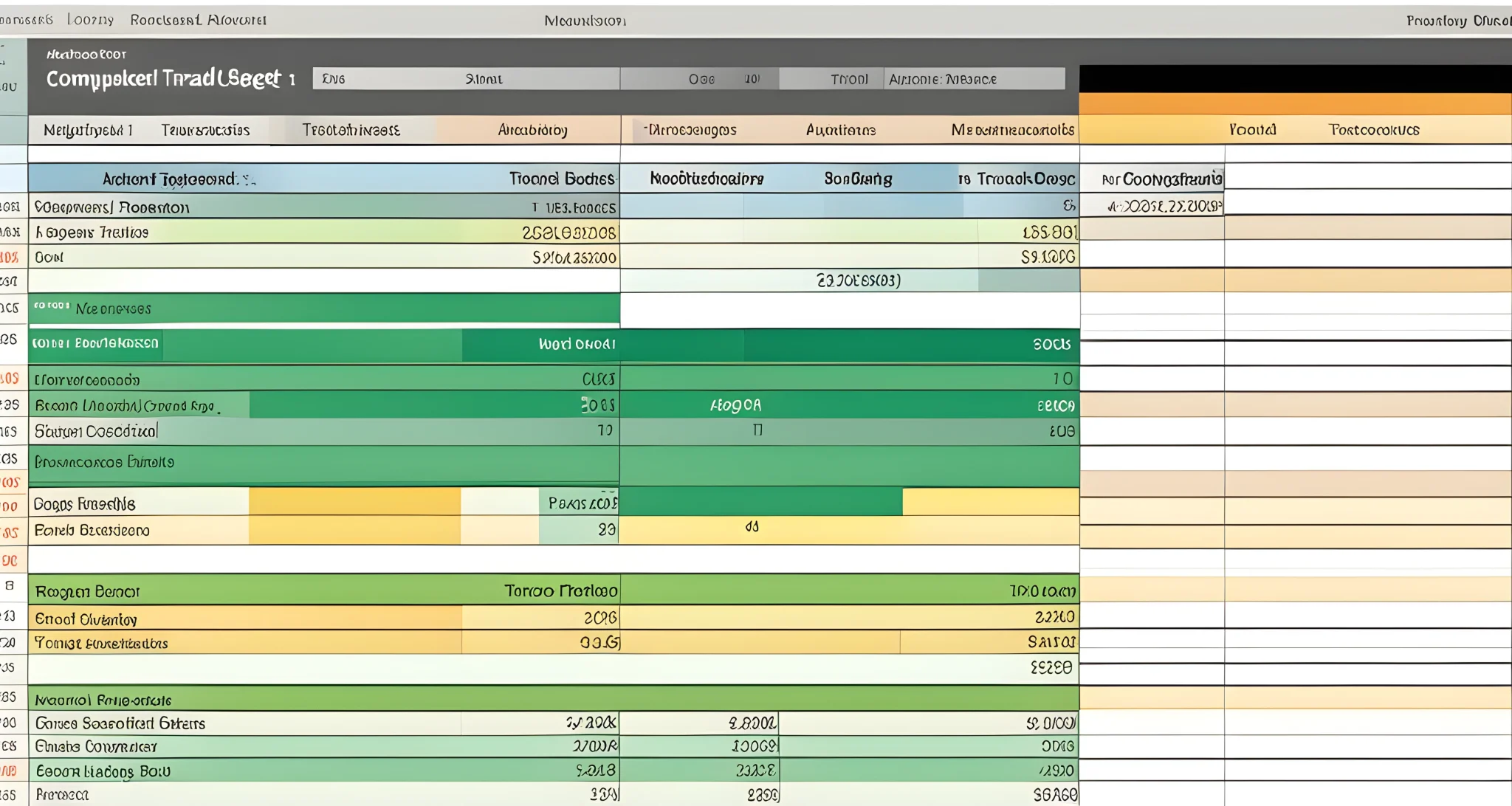 The image shows a computer screen displaying a detailed travel budget spreadsheet. The spreadsheet includes columns for expenses such as flights, accommodations, transportation, and food.