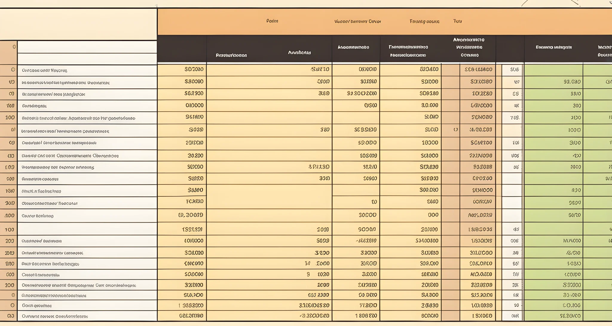 The image shows a spreadsheet with categorized expenses such as accommodations, transportation, food, and activities.