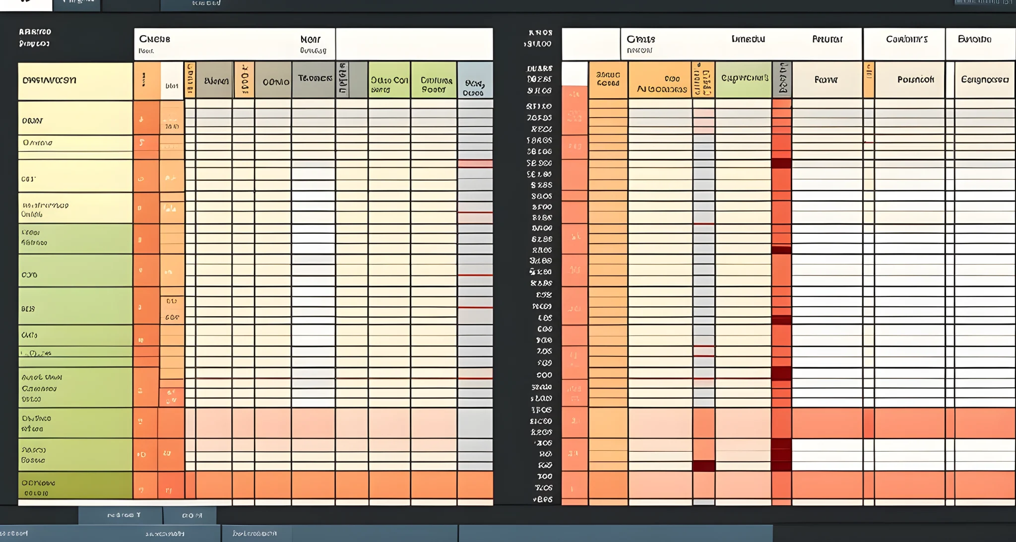 The image shows a spreadsheet with columns for expense categories such as accommodation, transportation, meals, and entertainment.