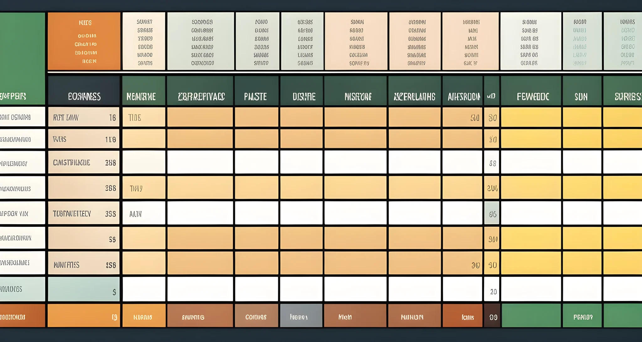 The image shows a spreadsheet with columns for expense categories, including accommodation, transportation, food, activities, and miscellaneous expenses.