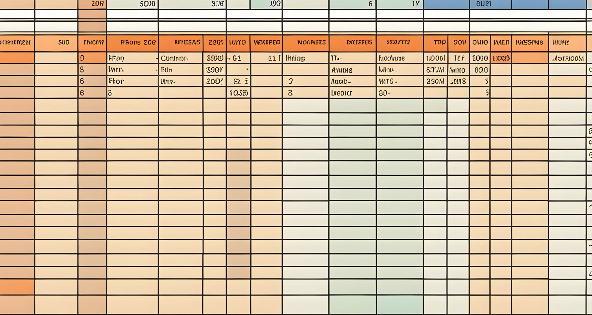 The image shows a spreadsheet with columns for expenses such as airfare, accommodation, transportation, and food.