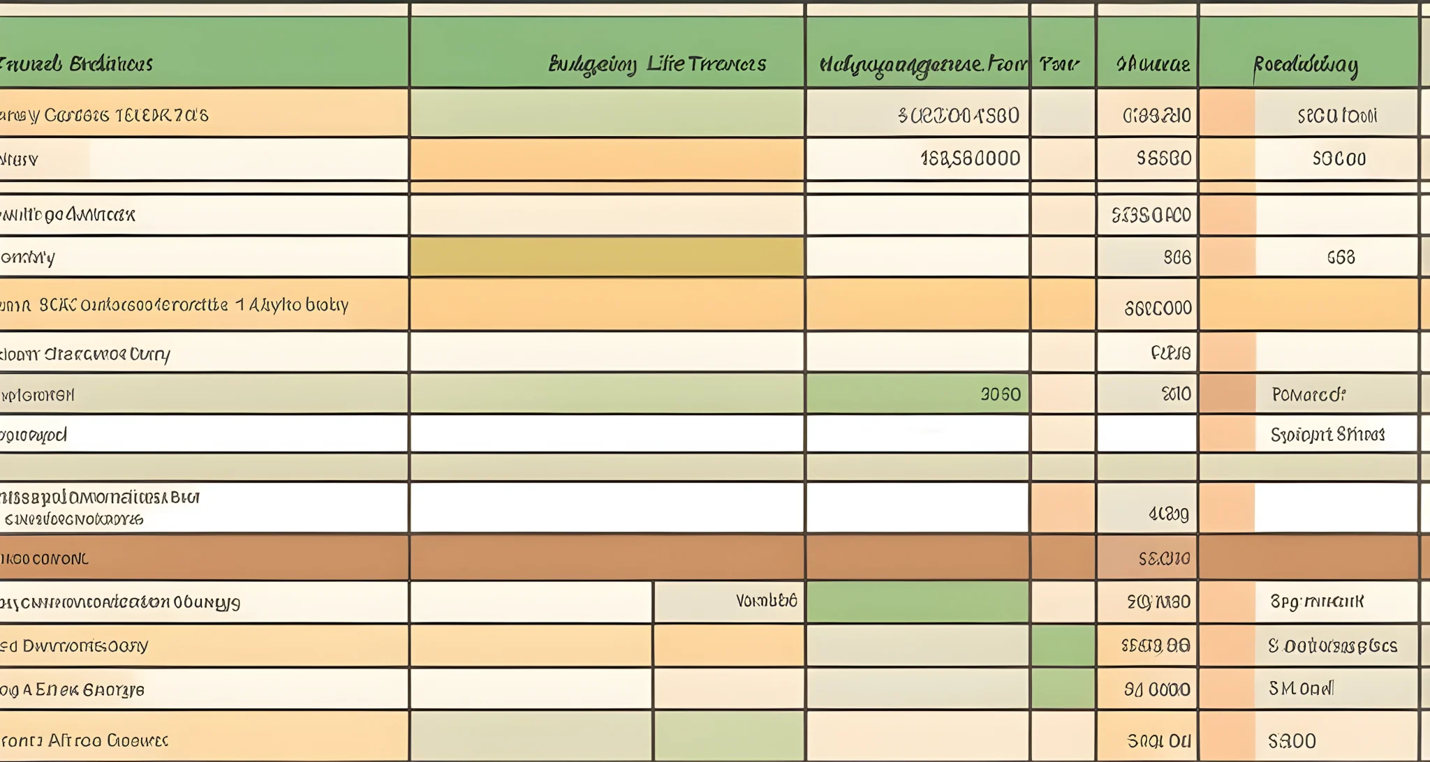 The image shows a spreadsheet with detailed categories and subcategories for budgeting for solo travel.